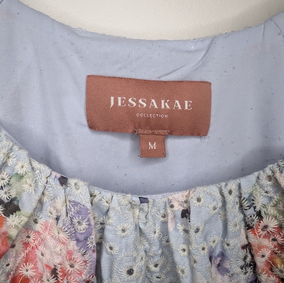 Jessakae Roux Tiered Eyelet Floral Dress | Size M - Picture 5 of 13